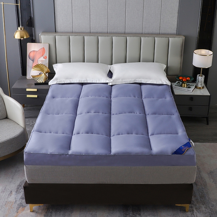 91家纺网 家纺一手货源 找家纺 爱顿家纺 2025新款五星酒店床垫 蓝色