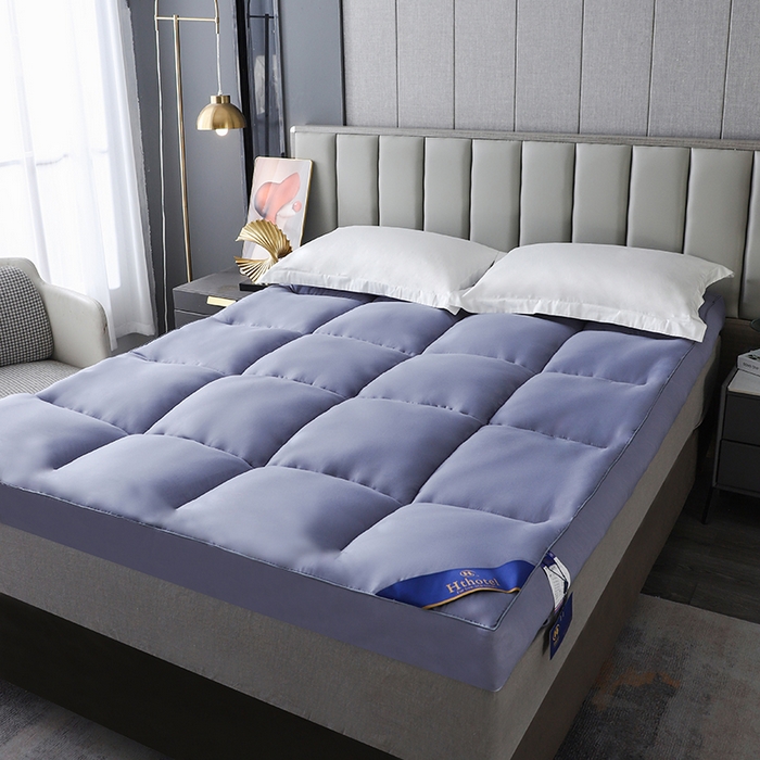 91家纺网 家纺一手货源 找家纺 爱顿家纺 2025新款五星酒店床垫 蓝色