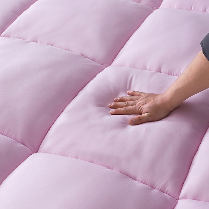 91家纺网 家纺一手货源 找家纺 爱顿家纺 2025新款五星酒店床垫 粉色