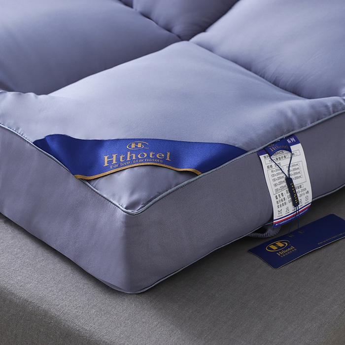 91家纺网 家纺一手货源 找家纺 爱顿家纺 2025新款五星酒店床垫 蓝色