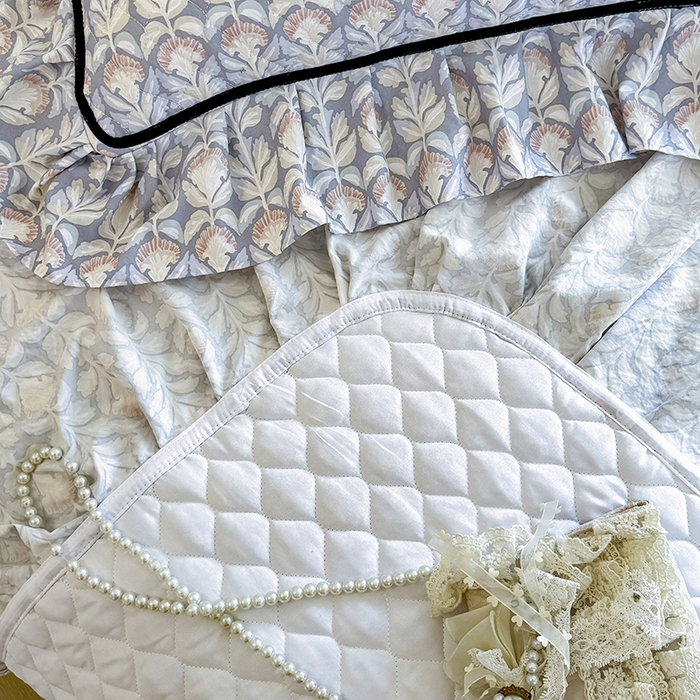 91家纺网 家纺一手货源 找家纺 宜凡家纺 2025新款A类水洗珍珠棉床盖四件套 夕雾