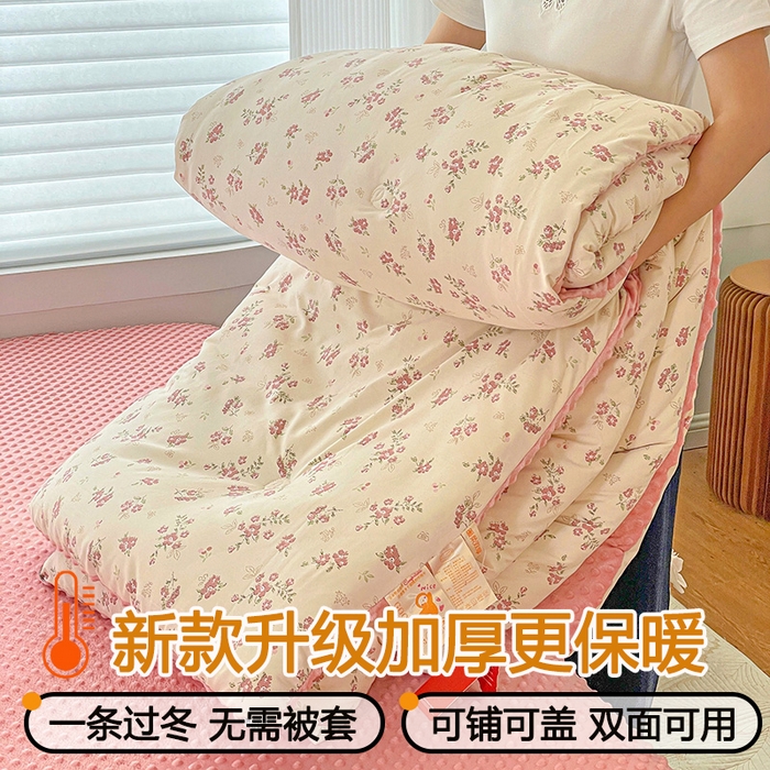 91家纺网 家纺一手货源 找家纺 （总）丫丫家纺 2025新款云感木棉皱皱纱被子豆豆绒大豆被冬被被芯春秋豆豆被