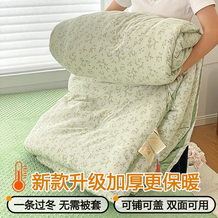 91家纺网 家纺一手货源 找家纺 （总）丫丫家纺 2025新款云感木棉皱皱纱被子豆豆绒大豆被冬被被芯春秋豆豆被