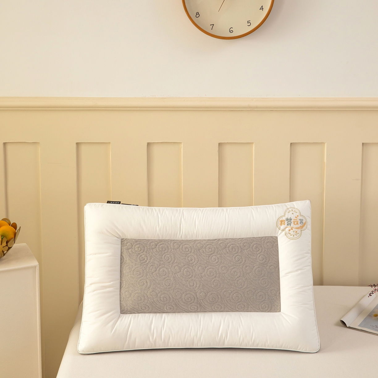 91家纺网 家纺一手货源 找家纺 九州枕芯 2025新款全棉纯棉羽梦云荞双面荞麦枕枕头枕芯 羽梦云荞双面荞麦枕-灰色