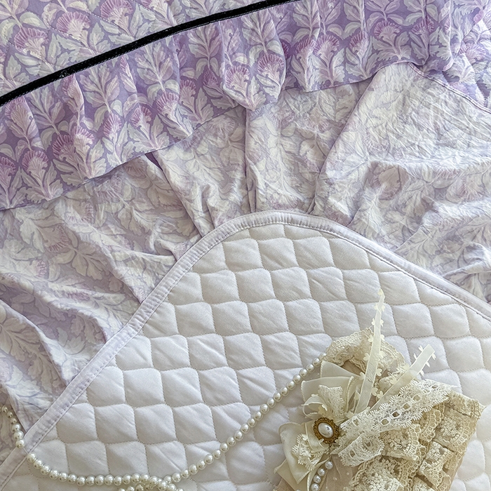 91家纺网 家纺一手货源 找家纺 宜凡家纺 2025新款A类水洗珍珠棉床盖三件套 芙汐