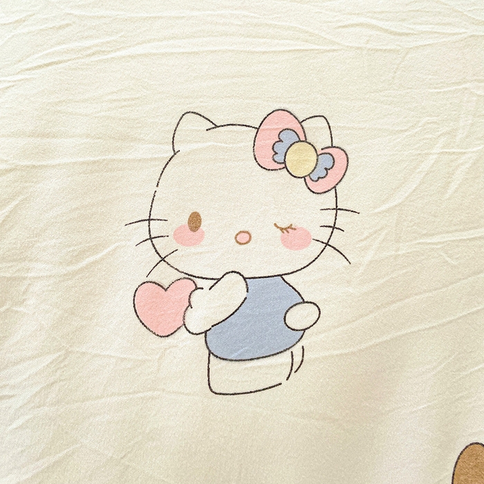 91家纺网 家纺一手货源 找家纺 丫丫家纺 2025新款云感木棉皱皱纱被子豆豆绒大豆被冬被被芯春秋豆豆被 凯蒂恰恰米