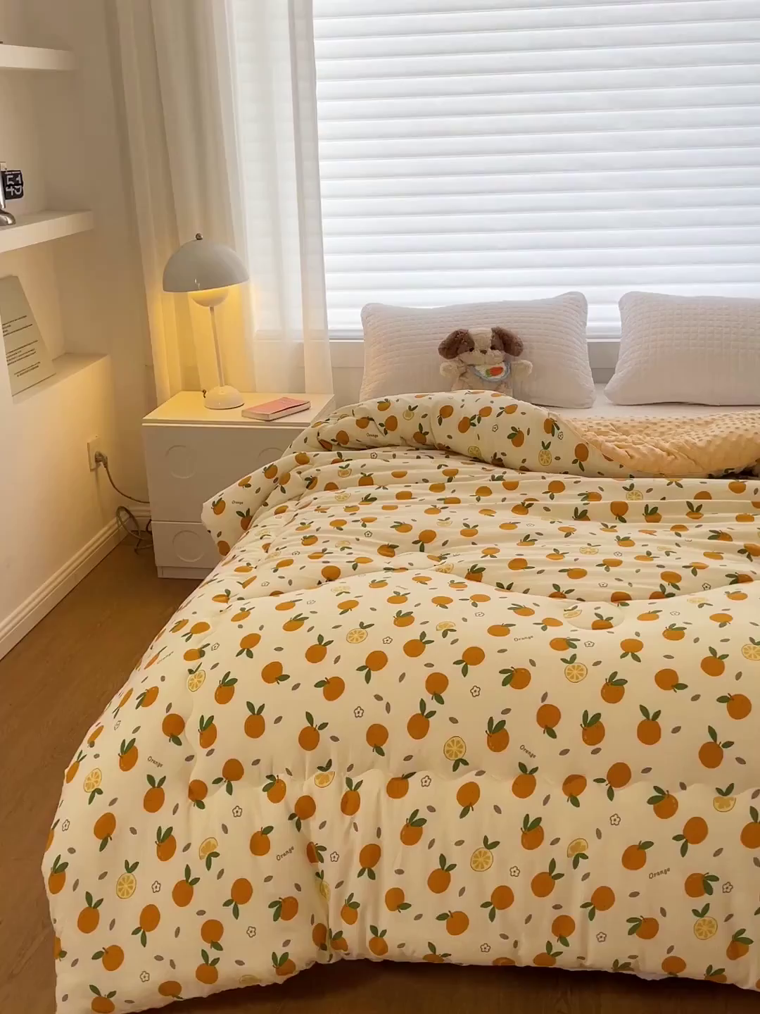 91家纺网 家纺一手货源 找家纺 丫丫家纺 2025新款云感木棉皱皱纱被子豆豆绒大豆被冬被被芯春秋豆豆被 心想事成