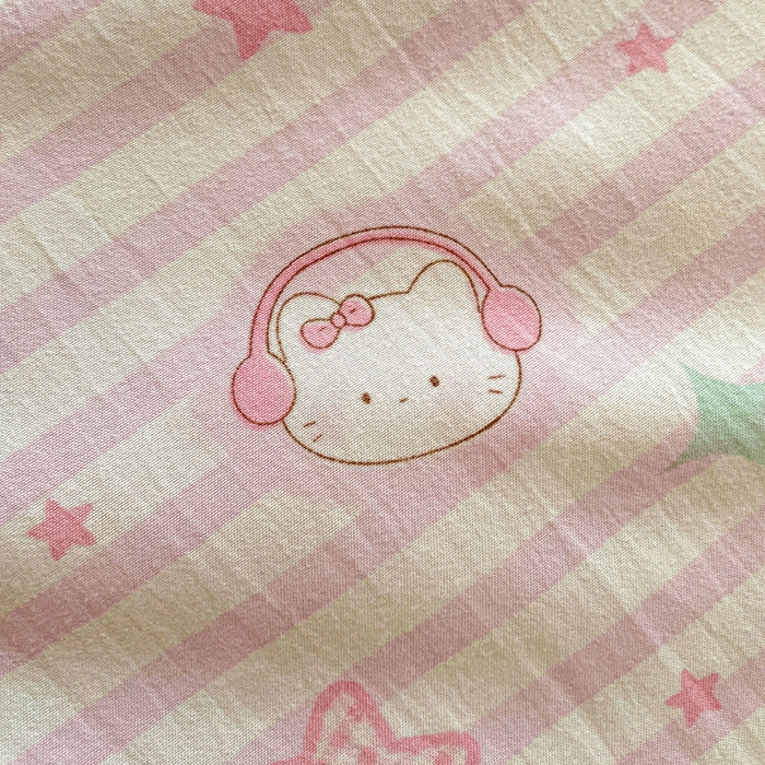 91家纺网 家纺一手货源 找家纺 丫丫家纺 2025新款云感木棉皱皱纱被子豆豆绒大豆被冬被被芯春秋豆豆被 星星凯蒂粉