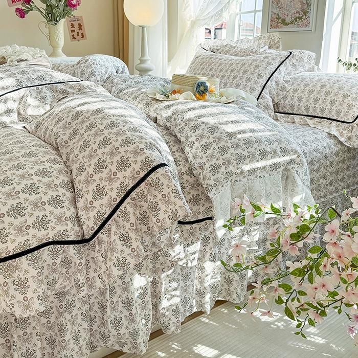 91家纺网 家纺一手货源 找家纺 宜凡家纺 2025新款A类水洗珍珠棉床盖三件套 卡诺