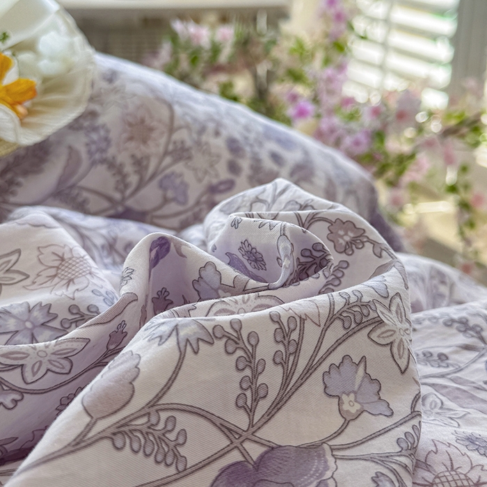 91家纺网 家纺一手货源 找家纺 宜凡家纺 2025新款A类水洗珍珠棉床盖三件套 洛拉