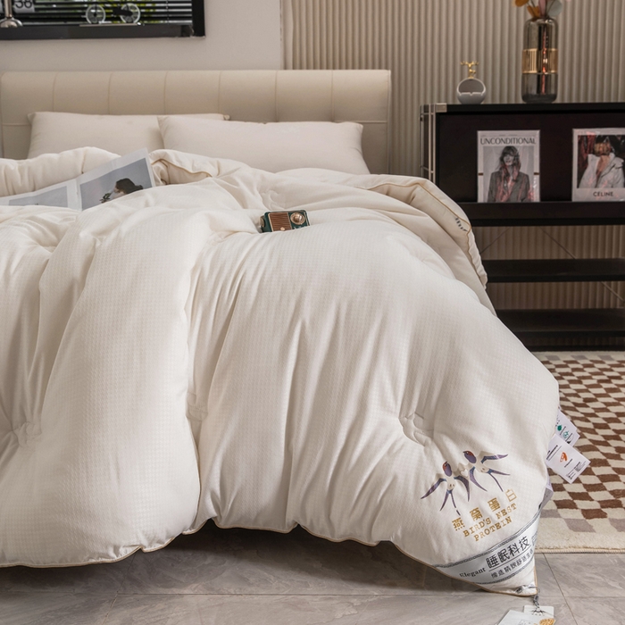 91家纺网 家纺一手货源 找家纺 （总）爱顿家纺 2025新款千鸟格燕窝蛋白温养被冬被芯被子秋冬被