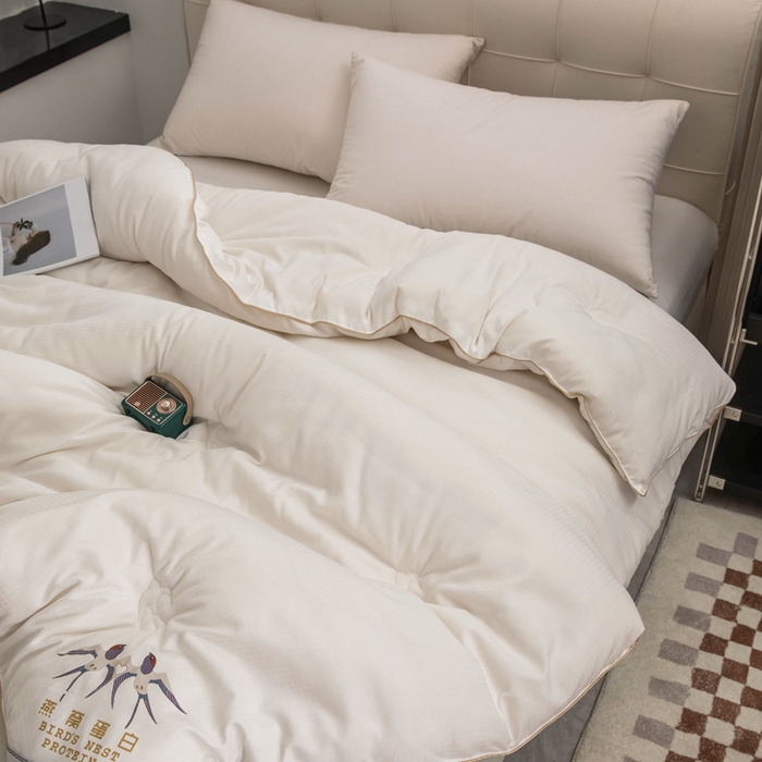 91家纺网 家纺一手货源 找家纺 （总）爱顿家纺 2025新款千鸟格燕窝蛋白温养被冬被芯被子秋冬被