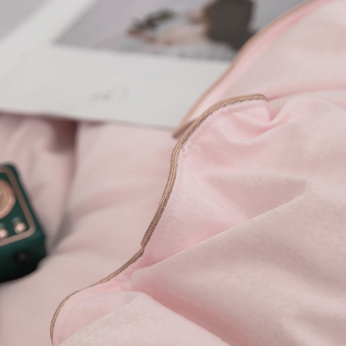 91家纺网 家纺一手货源 找家纺 爱顿家纺 2025新款千鸟格燕窝蛋白温养被冬被芯被子秋冬被 粉色