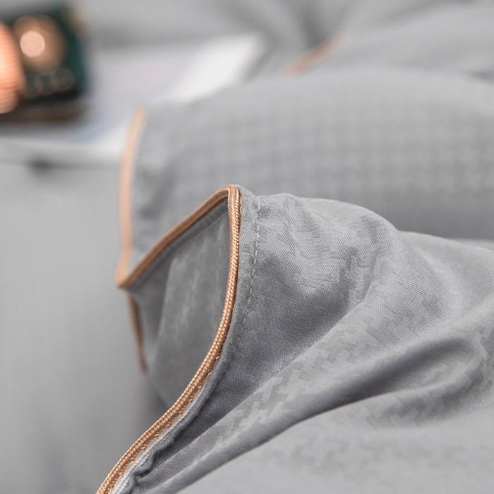 91家纺网 家纺一手货源 找家纺 爱顿家纺 2025新款千鸟格燕窝蛋白温养被冬被芯被子秋冬被 灰色