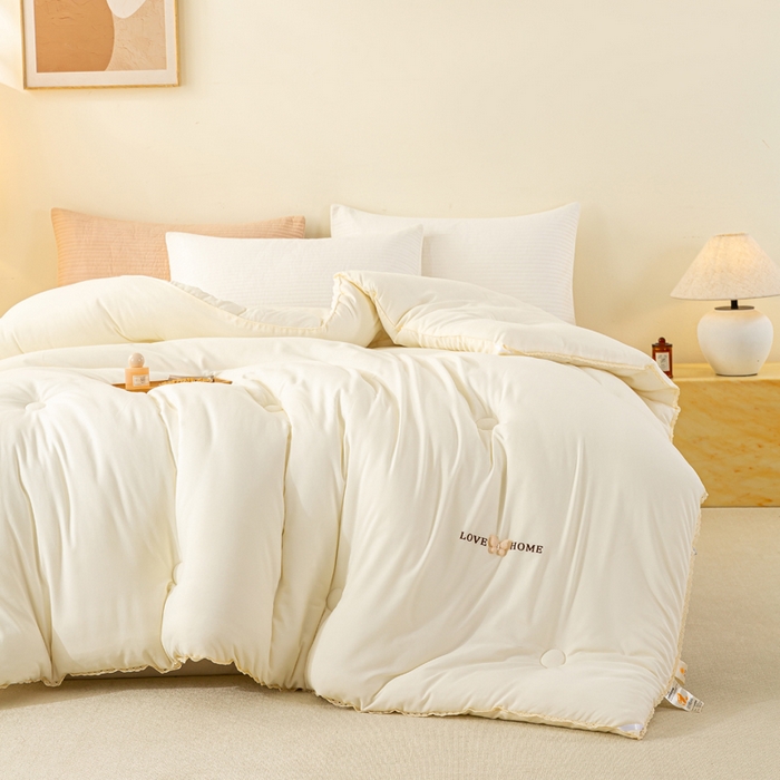 91家纺网 家纺一手货源 找家纺 （总）欧雅搁家纺 2025新款针织棉豆豆被冬被子被芯-蝶舞