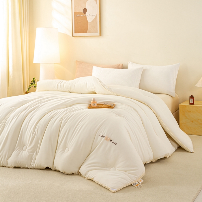 91家纺网 家纺一手货源 找家纺 （总）欧雅搁家纺 2025新款针织棉豆豆被冬被子被芯-蝶舞