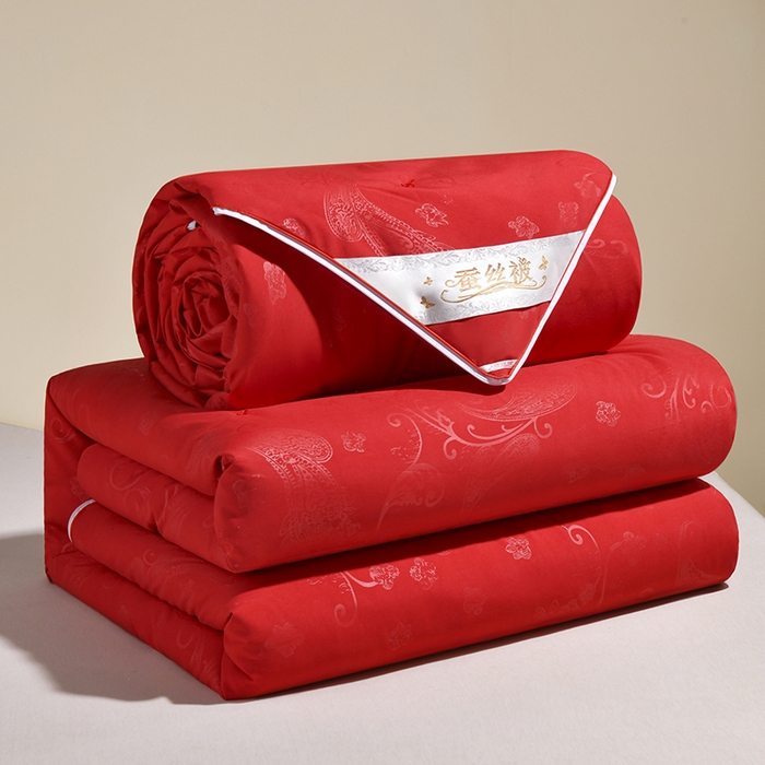 91家纺网 家纺一手货源 找家纺 （总）爱顿家纺 2025新款贡缎提花订花子母被蚕丝被冬被被子被芯