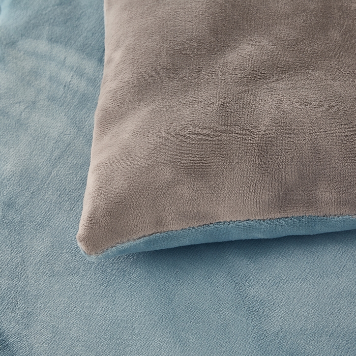 91家纺网 家纺一手货源 找家纺 雅蔓依家纺 2025新款绣花双面加厚牛奶绒冬被被子被芯 蓝灰