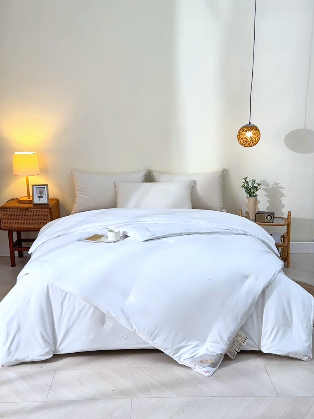 91家纺网 家纺一手货源 找家纺 （总）爱顿家纺 2025新款贡缎提花订花子母被蚕丝被冬被被子被芯