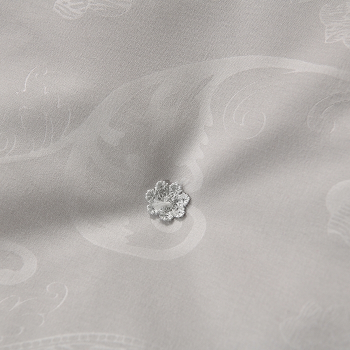 91家纺网 家纺一手货源 找家纺 爱顿家纺 2025新款贡缎提花订花子母被蚕丝被冬被被子被芯 灰色