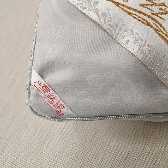 91家纺网 家纺一手货源 找家纺 爱顿家纺 2025新款贡缎提花订花子母被蚕丝被冬被被子被芯 灰色