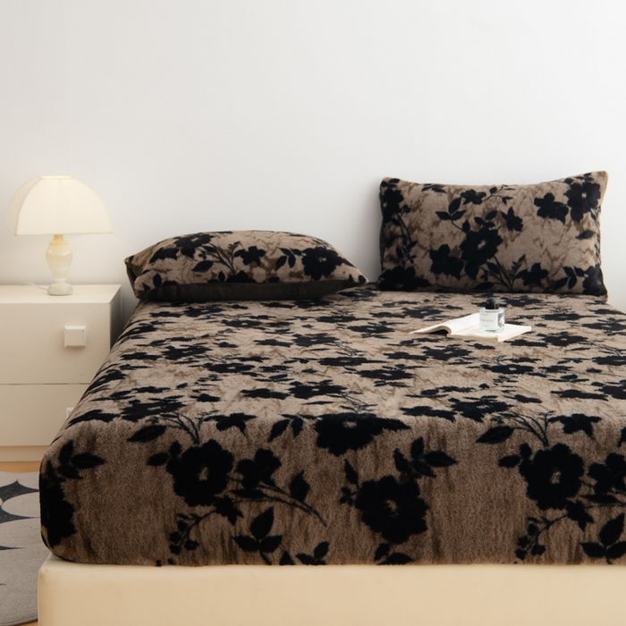 91家纺网 家纺一手货源 找家纺 九花鹿 2025新款A类加厚兔毛绒单床笠床褥子床护垫 漫漫