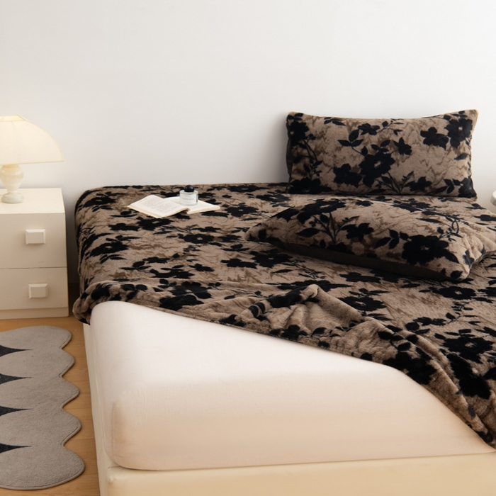 91家纺网 家纺一手货源 找家纺 九花鹿 2025新款A类加厚兔毛绒单床笠床褥子床护垫 漫漫