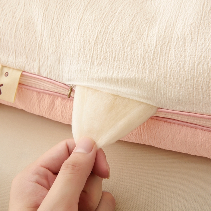 91家纺网 家纺一手货源 找家纺 鸣创 2025新款木棉良品大豆被子母被冬被被子被芯 白拼粉