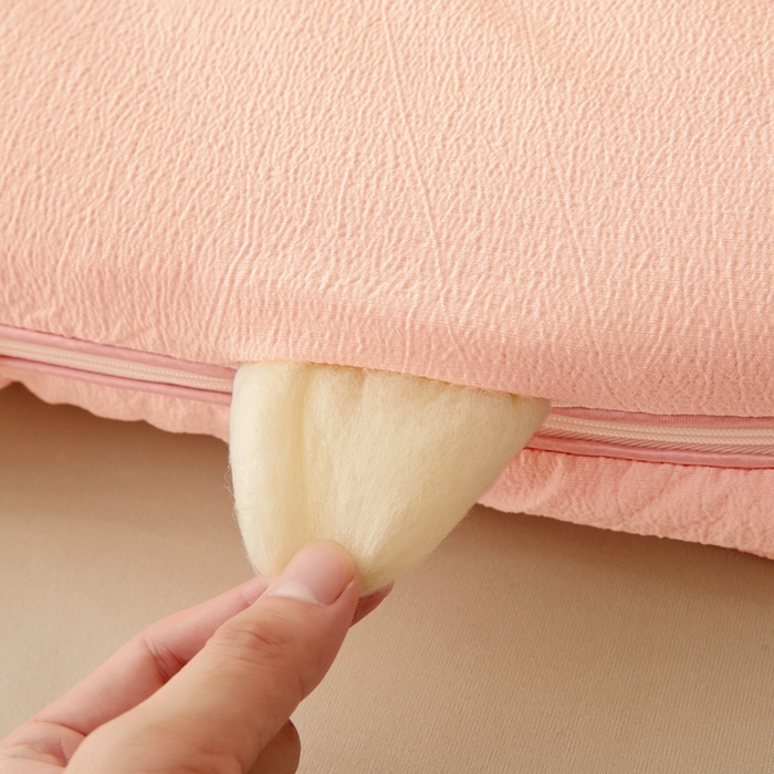 91家纺网 家纺一手货源 找家纺 鸣创 2025新款木棉良品大豆被子母被冬被被子被芯 粉色