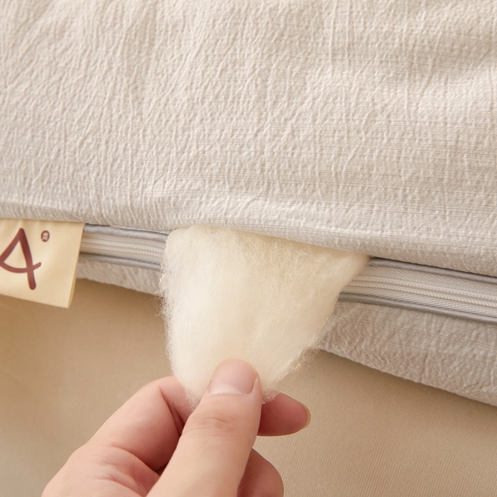 91家纺网 家纺一手货源 找家纺 鸣创 2025新款木棉良品大豆被子母被冬被被子被芯 灰色