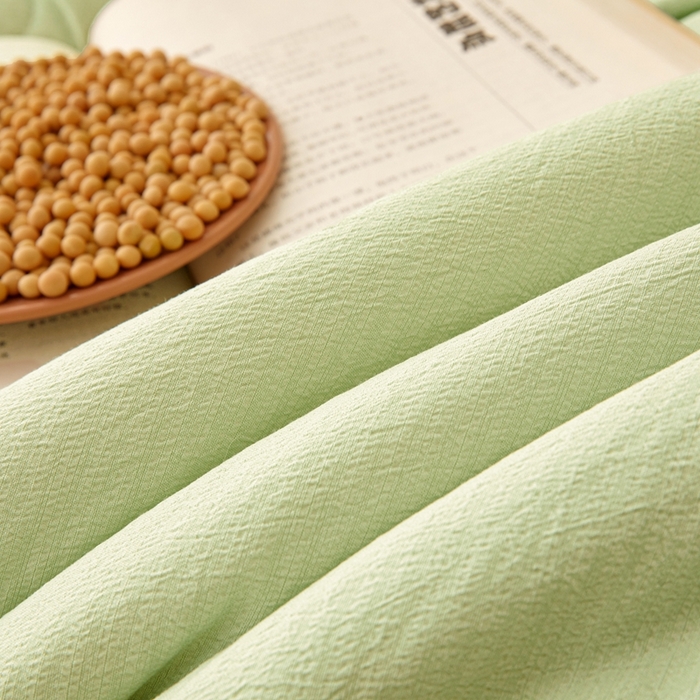 91家纺网 家纺一手货源 找家纺 鸣创 2025新款木棉良品大豆被子母被冬被被子被芯 绿色