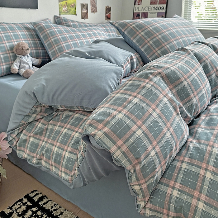 91家纺网 家纺一手货源 找家纺 （总）新印象 2025新款ins博主风亲肤棉四件套-无印风