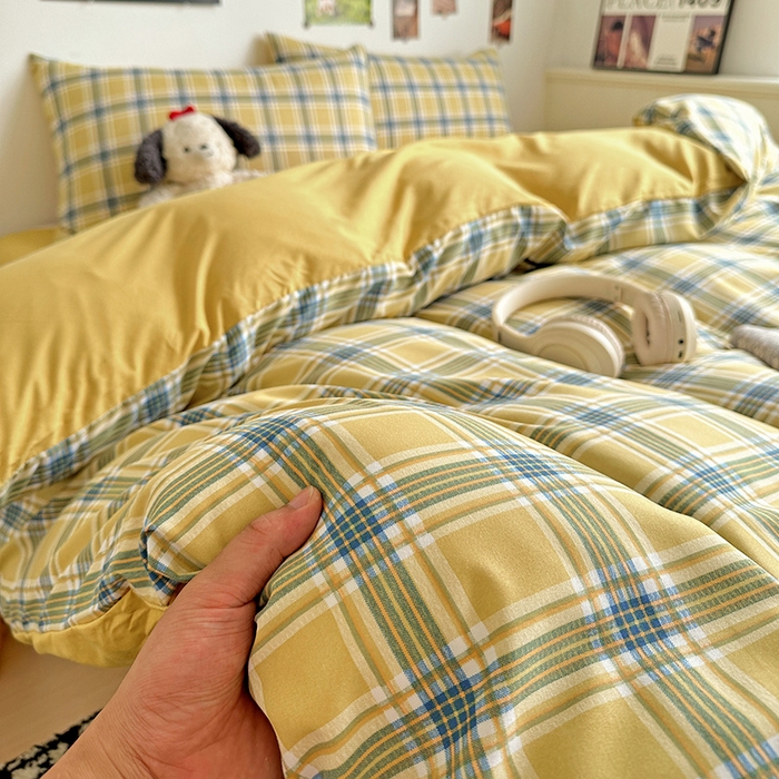 91家纺网 家纺一手货源 找家纺 新印象 2025新款ins博主风亲肤棉四件套-无印风 莫斯科