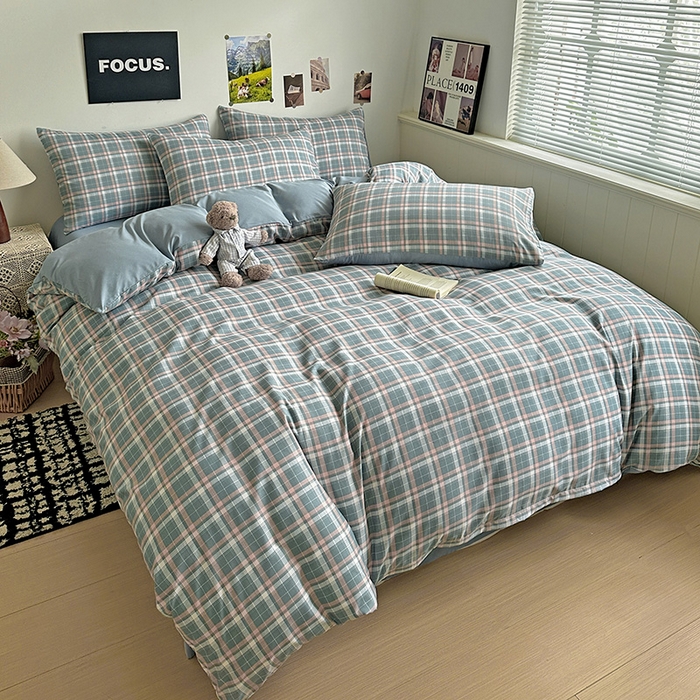 91家纺网 家纺一手货源 找家纺 新印象 2025新款ins博主风亲肤棉四件套-无印风 安卡拉