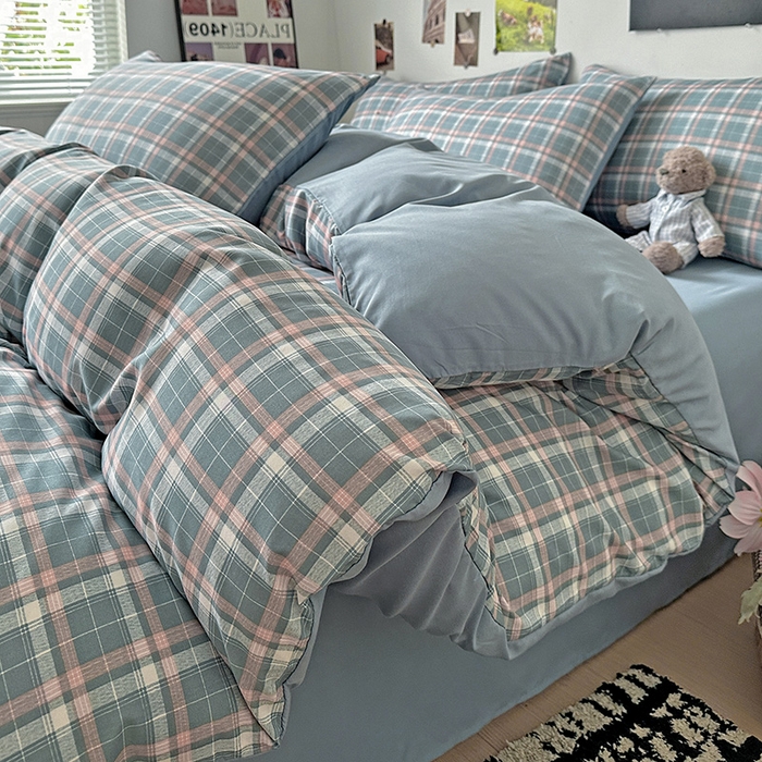 91家纺网 家纺一手货源 找家纺 新印象 2025新款ins博主风亲肤棉四件套-无印风 安卡拉