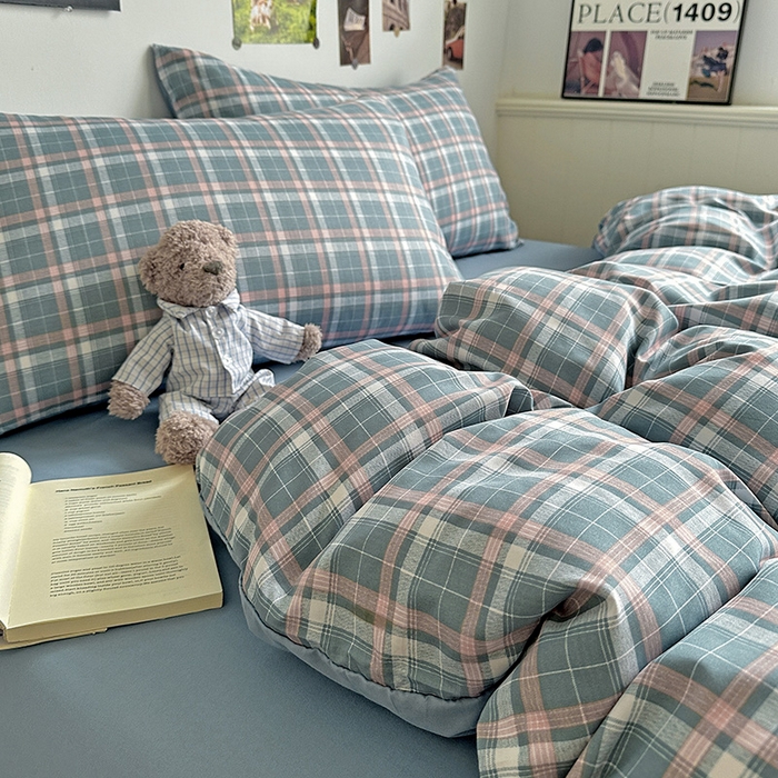 91家纺网 家纺一手货源 找家纺 新印象 2025新款ins博主风亲肤棉四件套-无印风 安卡拉