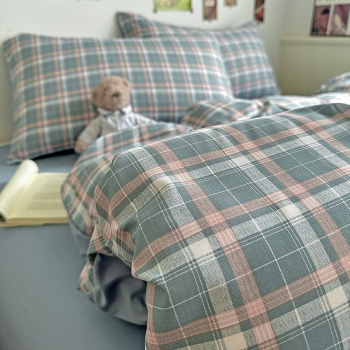 91家纺网 家纺一手货源 找家纺 新印象 2025新款ins博主风亲肤棉四件套-无印风 安卡拉