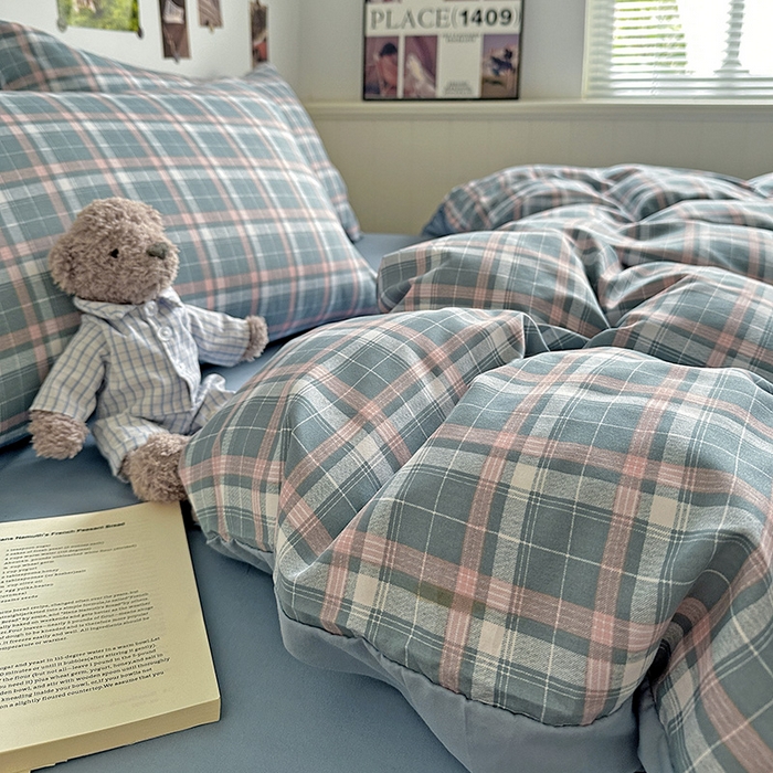 91家纺网 家纺一手货源 找家纺 新印象 2025新款ins博主风亲肤棉四件套-无印风 安卡拉