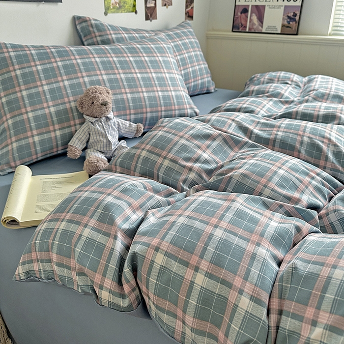 91家纺网 家纺一手货源 找家纺 新印象 2025新款ins博主风亲肤棉四件套-无印风 安卡拉