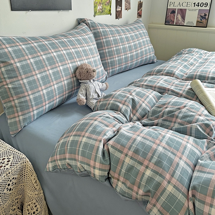 91家纺网 家纺一手货源 找家纺 新印象 2025新款ins博主风亲肤棉四件套-无印风 安卡拉