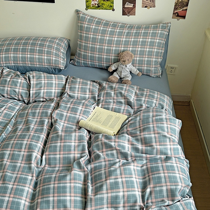 91家纺网 家纺一手货源 找家纺 新印象 2025新款ins博主风亲肤棉四件套-无印风 安卡拉