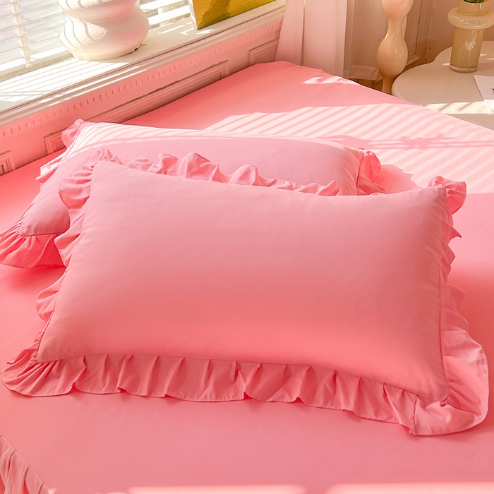 91家纺网 家纺一手货源 找家纺 （总）后庭寝室 2025新款柔软亲肤花边蕾丝床裙四件套-花颜系列