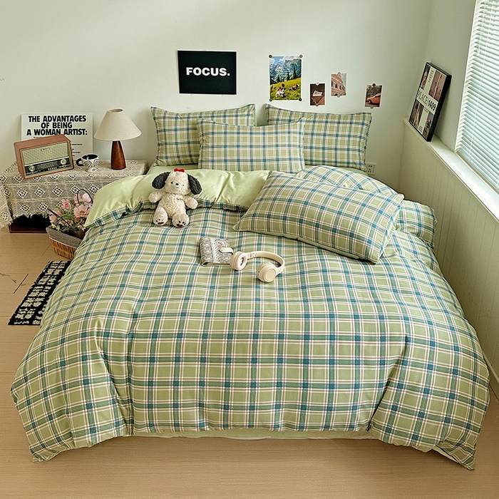 91家纺网 家纺一手货源 找家纺 新印象 2025新款ins博主风亲肤棉四件套-无印风 奥兰多