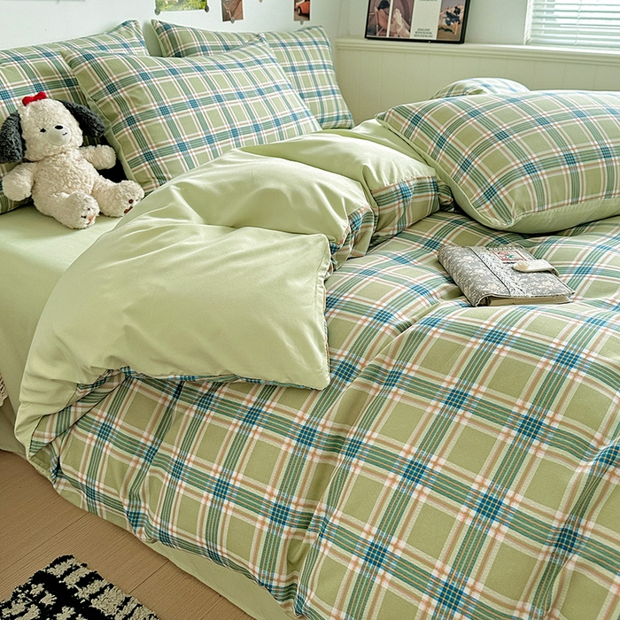 91家纺网 家纺一手货源 找家纺 新印象 2025新款ins博主风亲肤棉四件套-无印风 奥兰多