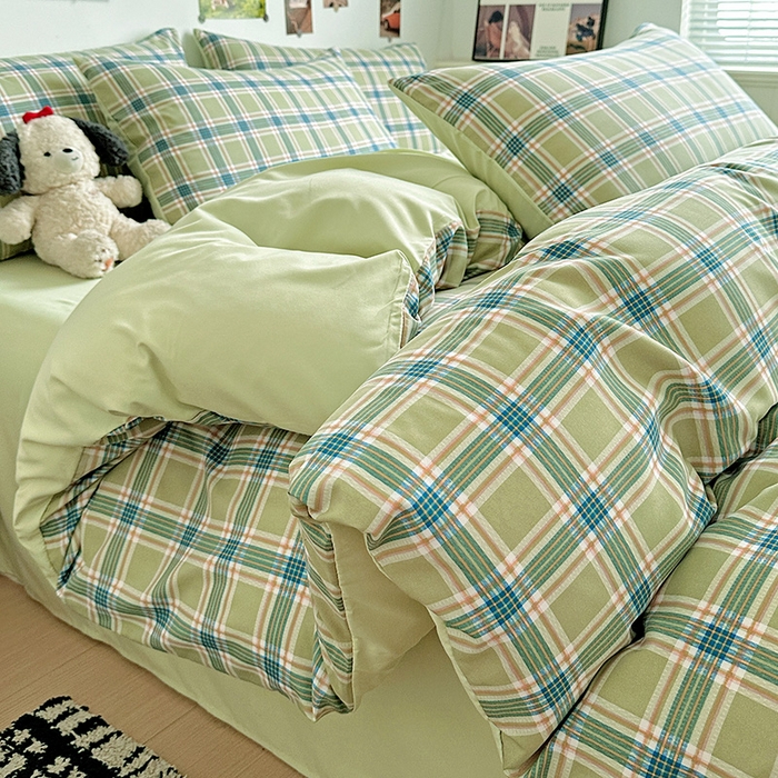 91家纺网 家纺一手货源 找家纺 新印象 2025新款ins博主风亲肤棉四件套-无印风 奥兰多