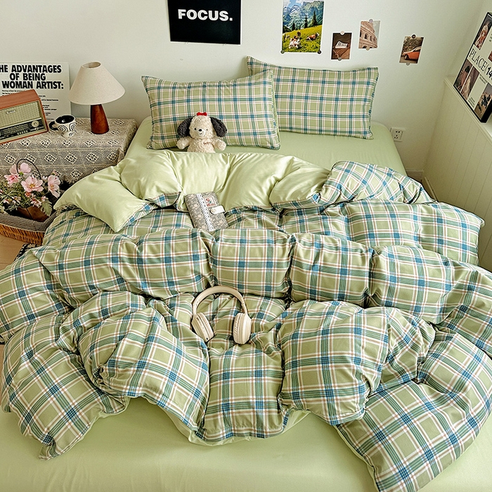 91家纺网 家纺一手货源 找家纺 新印象 2025新款ins博主风亲肤棉四件套-无印风 奥兰多