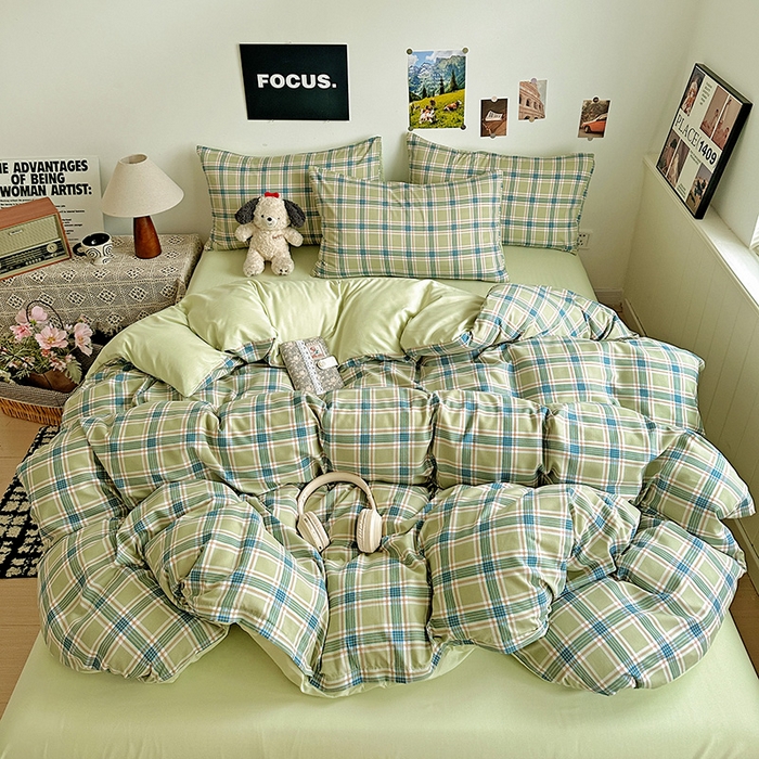 91家纺网 家纺一手货源 找家纺 新印象 2025新款ins博主风亲肤棉四件套-无印风 奥兰多