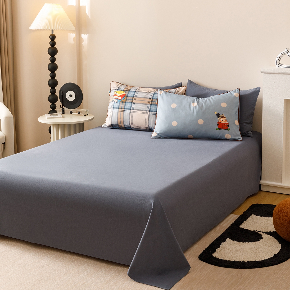 91家纺网 家纺一手货源 找家纺 RYB红黄兰 2025新款全棉纯棉加厚磨毛大版数码印花嵌绳四件套 小小书童