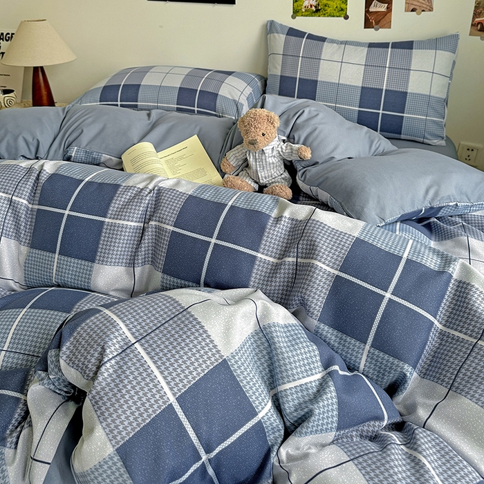 91家纺网 家纺一手货源 找家纺 新印象 2025新款ins博主风亲肤棉四件套-无印风 柏林