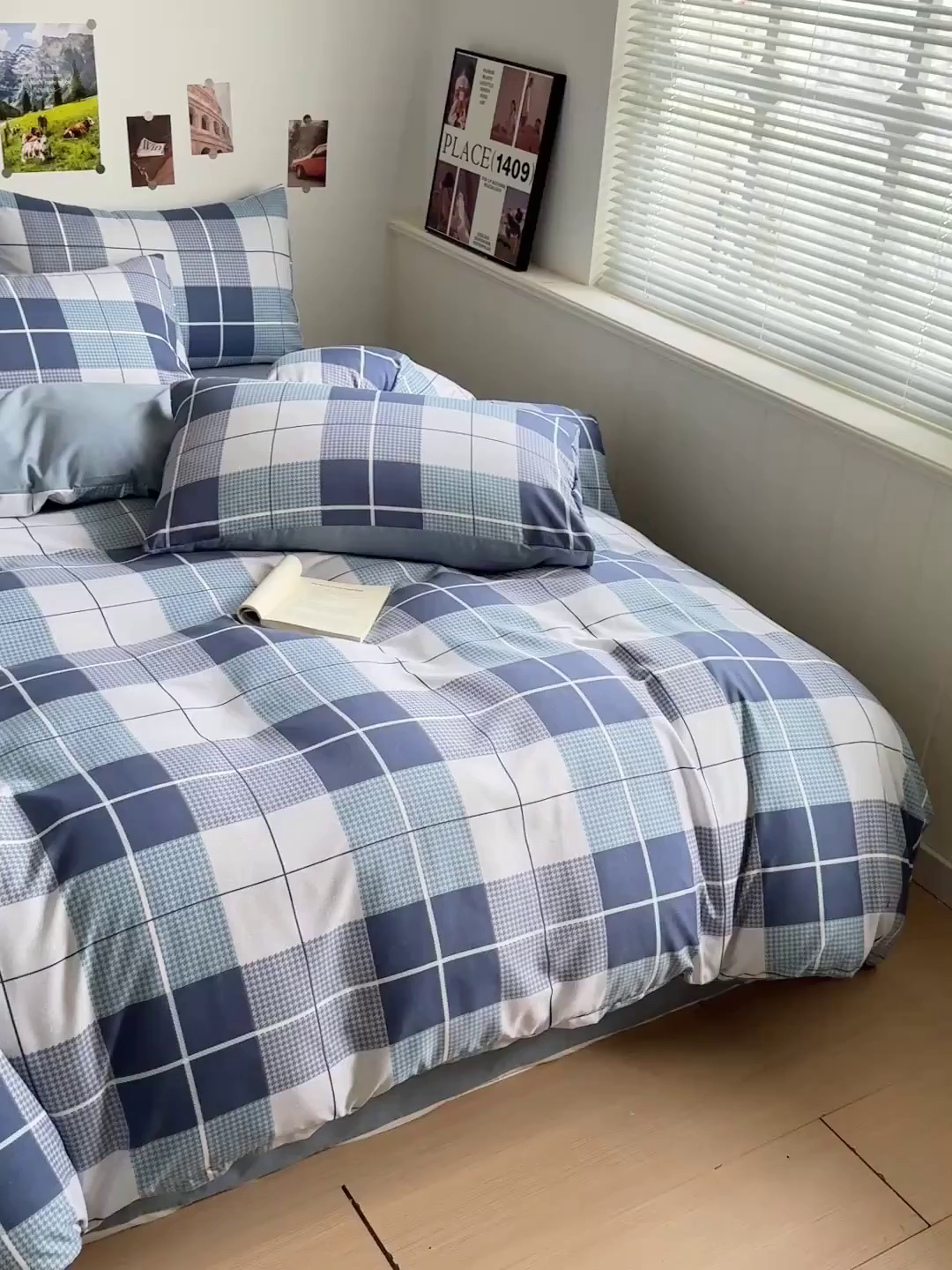 91家纺网 家纺一手货源 找家纺 新印象 2025新款ins博主风亲肤棉四件套-无印风 柏林